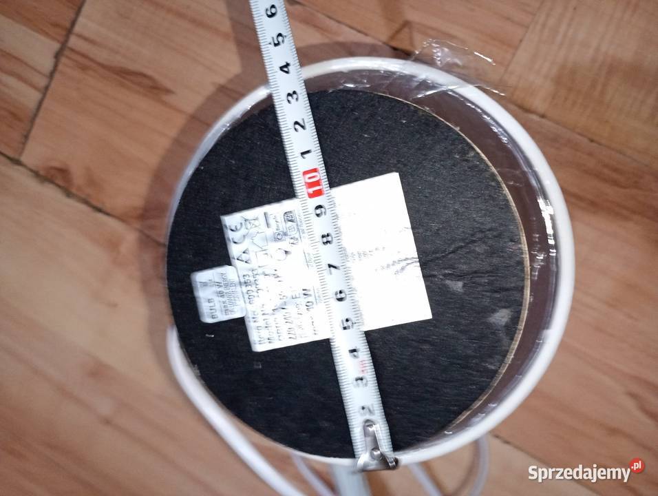 lampka nocna biurkowa stożek 1416 biała nowa LED