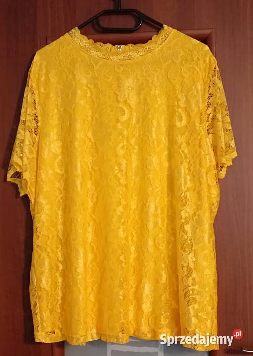 Żółta koronkowa NOWA bluzka damska z zamkiem Kraków sprzedam