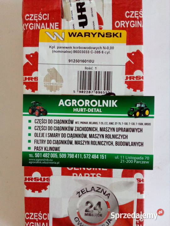 Kpl panewek korbowodowych N000 URSUS C385 6cyl Ursus Parczew
