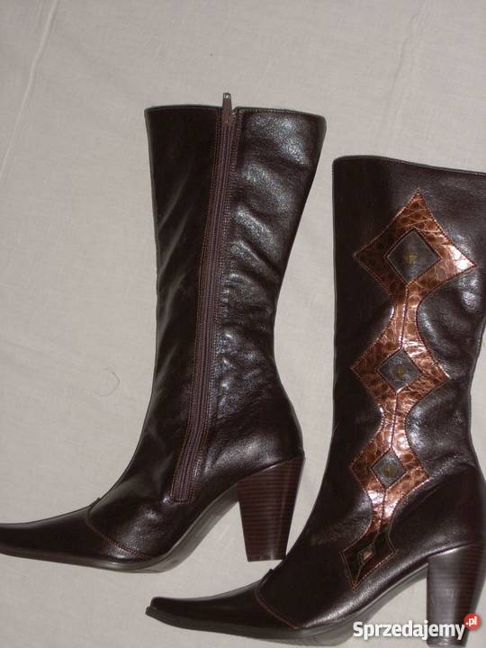 Kozaki Ciepłe Kowbojki 39 40 Nowe Ozdobione Nowy Sącz sprzedam