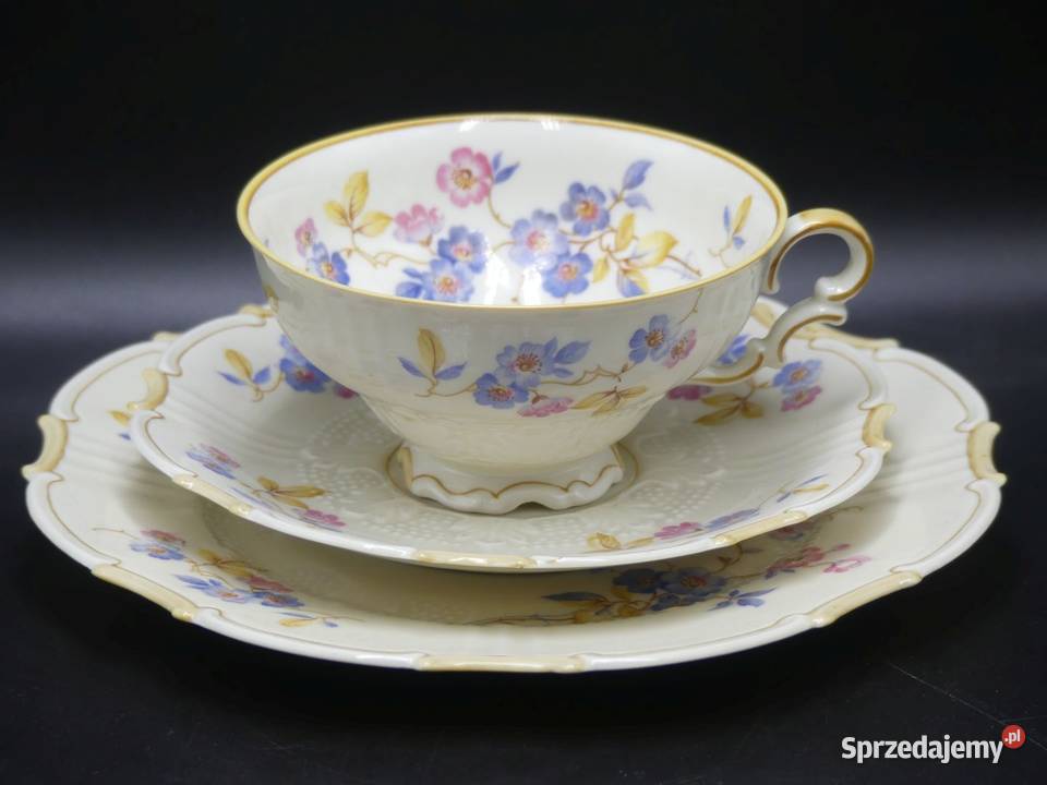 Komplet śniadaniowy Sorau Żary stan witrynowy Porcelana i szkło sprzedam