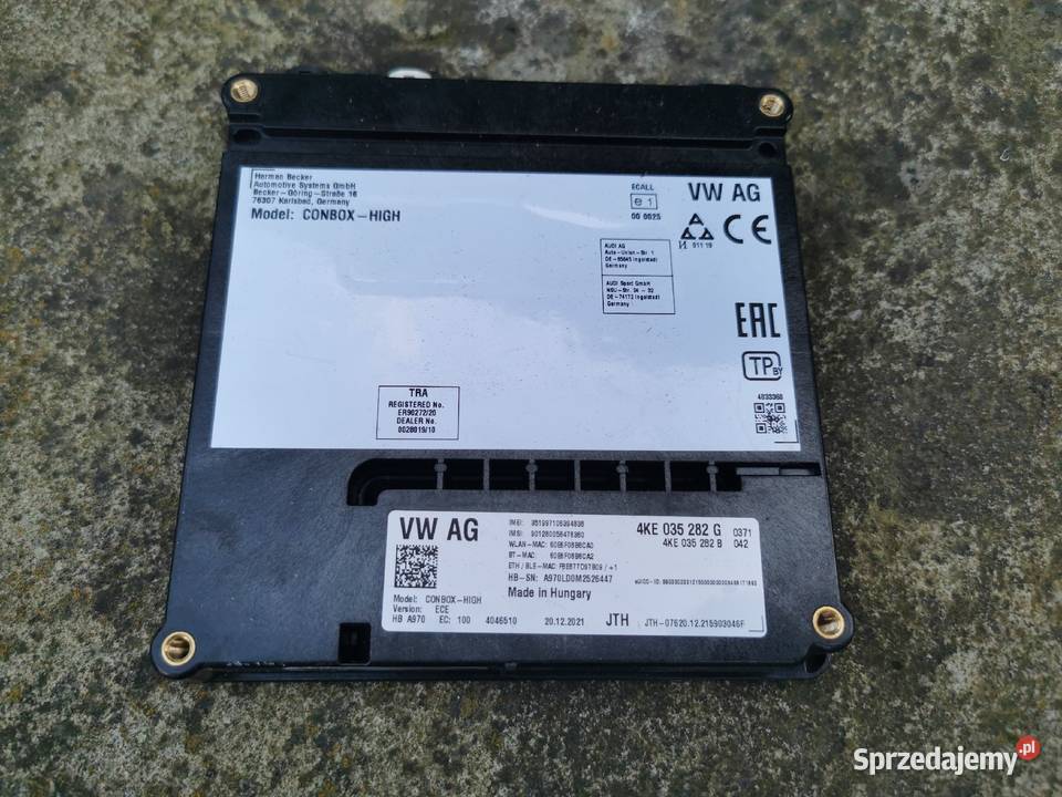 Audi A6 A7 C8 A8 STEROWNIK MODUŁ SOS 4KE035282G dolnośląskie Jelenia Góra