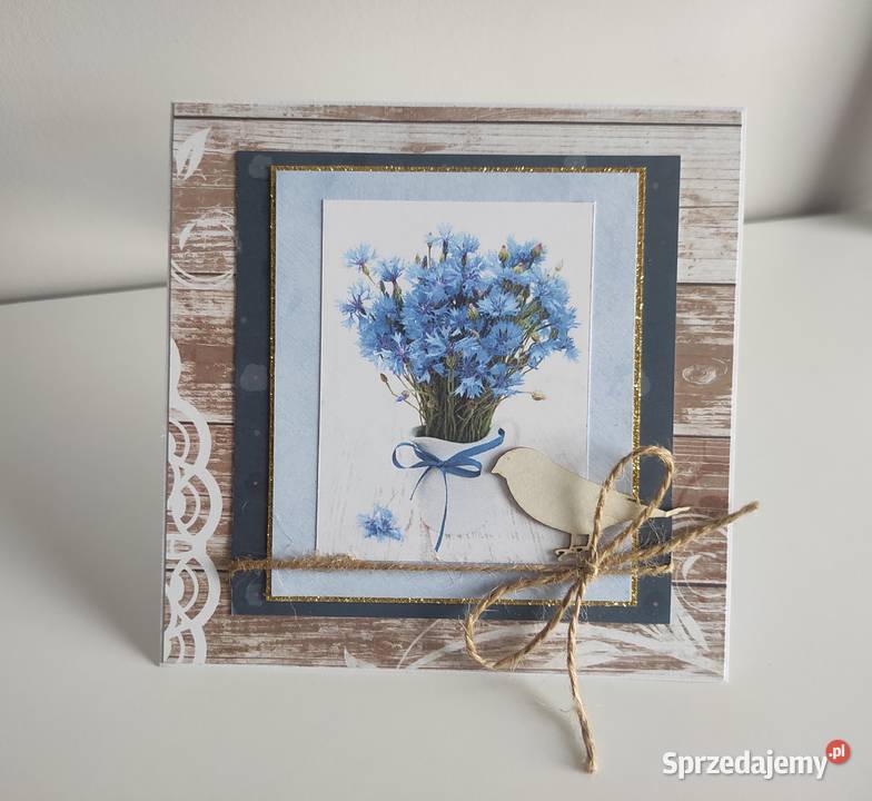 Kartka ręcznie robiona na urodziny Chabry Łódź