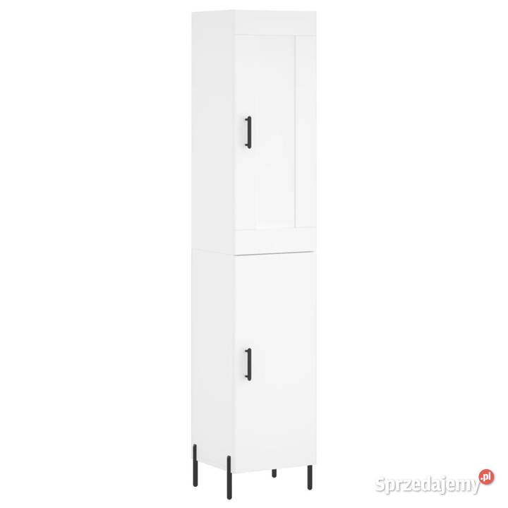Wysoka szafka biała 345x34x180 materiał Warszawa sprzedam