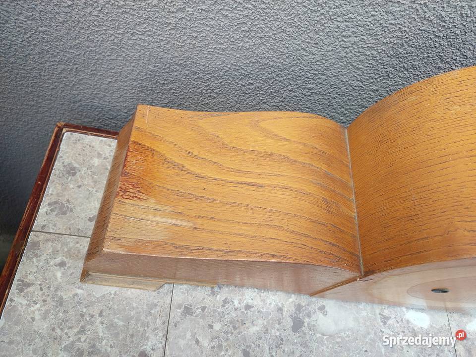 S155 obudowa starego zegara bufetowego brązowy pomorskie Tczew