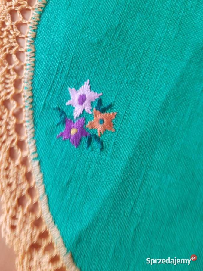 Komplet serwetek kolor zielony z żółtym Kielce