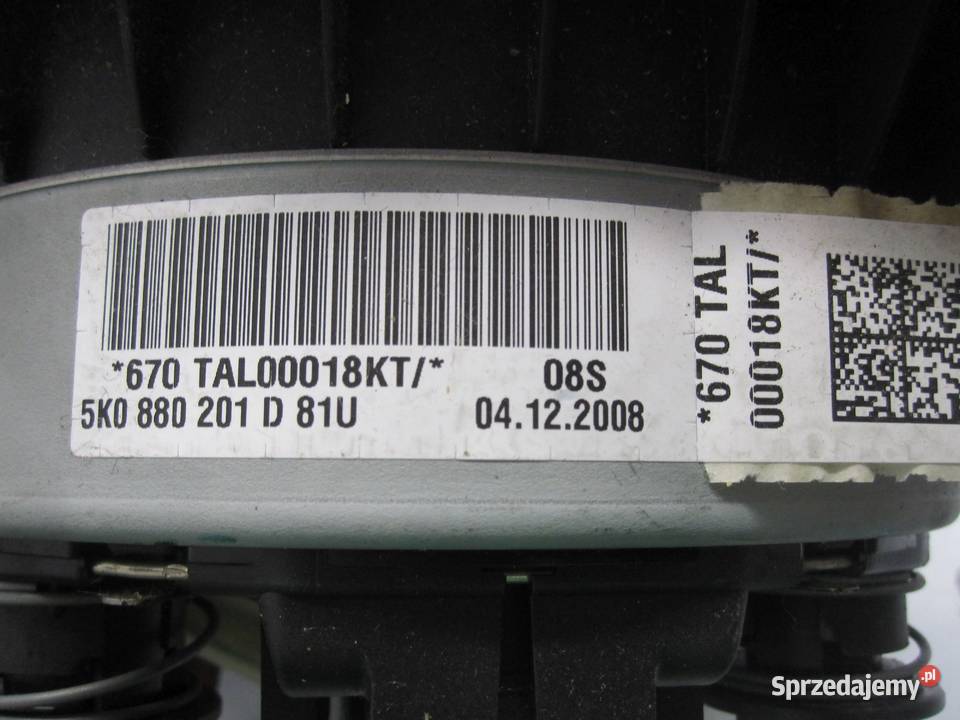 VW GOLF VI 09r AIRBAG poduszka kierowcy Kielce