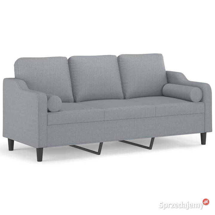 3osobowa sofa z poduszkami jasnoszara 180 Warszawa