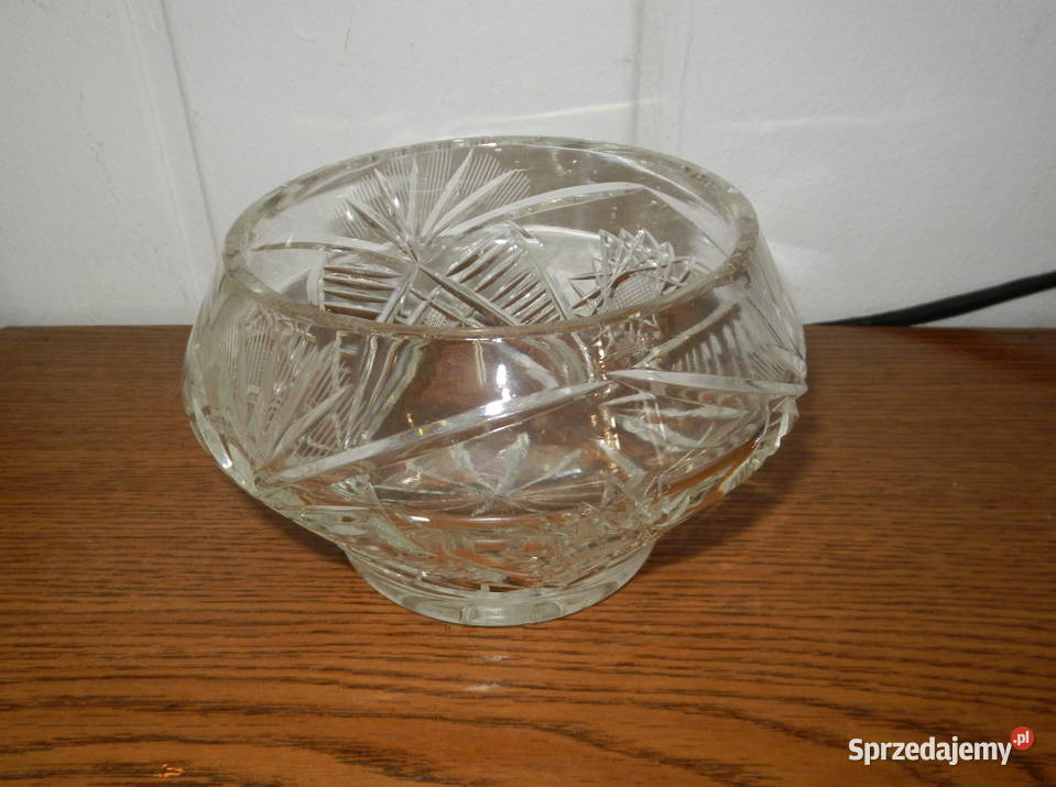 Cukiernica kryształowa zdobiona retro vintage Pozostałe Leżajsk