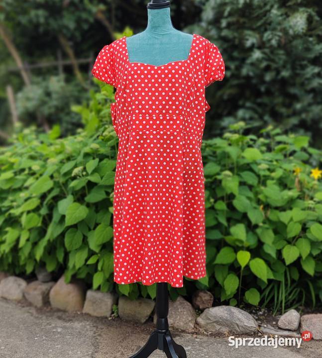Sukienka retro Dolly and Dotty 48 4XL czerwona Szczecin