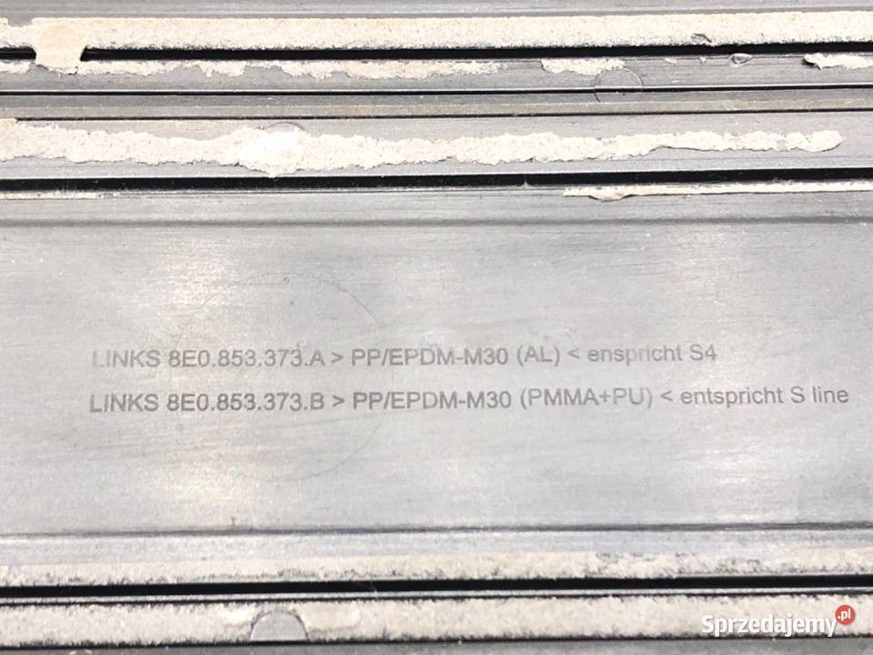 LISTWY NAKŁADKI PROGOWE KOMPLET SLINE AUDI A4 B6