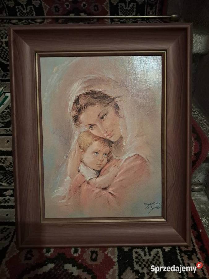 Obraz Matka Boska z dzieciątkiem wymiary 50x40 Sandomierz