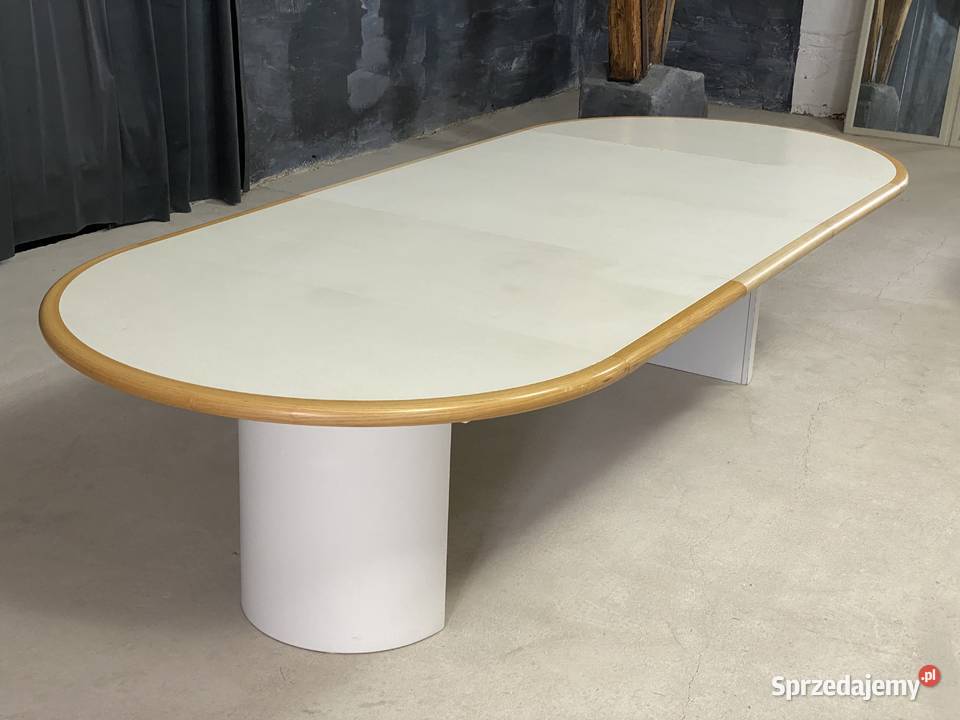 Duży drewnany stół rozkładany 3m masywny biały Budno