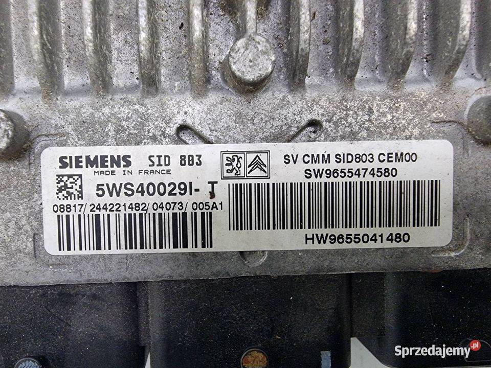 KOMPUTER PEUGEOT 307 9655474580 Lipno