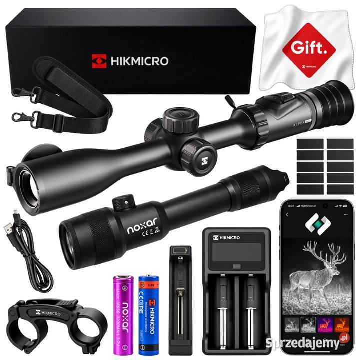 Luneta Noktowizyjna HIKMICRO Alpex 4K PRO A50P + Noxar DIR-PRO V2 4w1