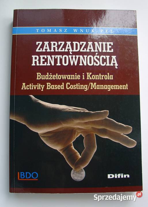 Zarządzanie rentownością Budżetowanie i kontrola sprzedam