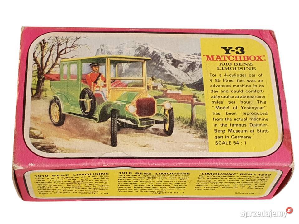 Stary kolekcjonerski model Matchbox Y3 1910 Benz Pozostałe Cieszyn sprzedam