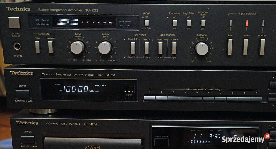Wieża Technics komplet oddzielnie kolumny mazowieckie Warszawa