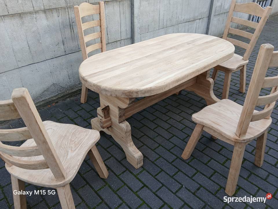 Stół debowy 77cm Łódź