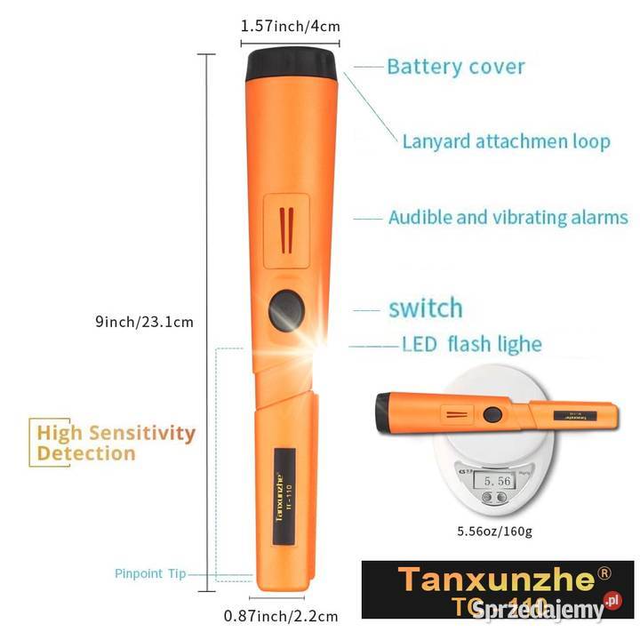 Wykrywacz metalu Tanxunzhe TC110 wodoodporny