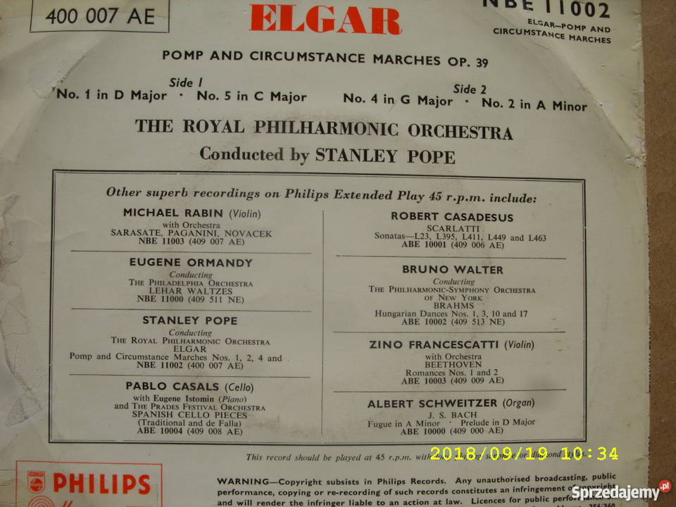 POMP AND CIRCUMSTANCE MARCHES Singiel winyl płyta winylowa Wołów sprzedam