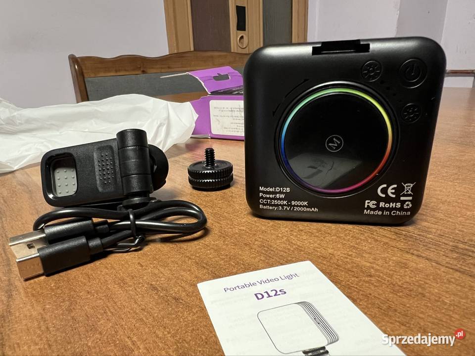 D12S RGB LED Lampa Wideo Fotograficzna Panel dolnośląskie Kuklice