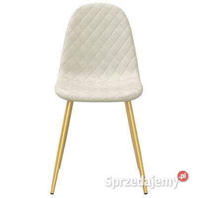 vidaXL Krzesła stołowe 4 kremowe obite mazowieckie Warszawa