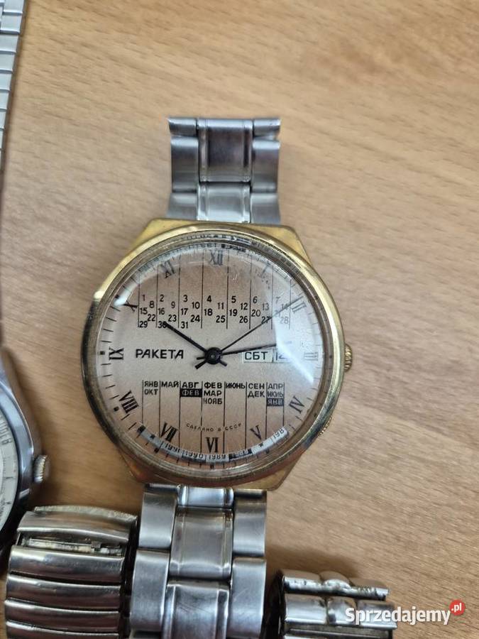 Zegarki PRLu 5 x Rakieta multikalendarz i 24h Chorzów