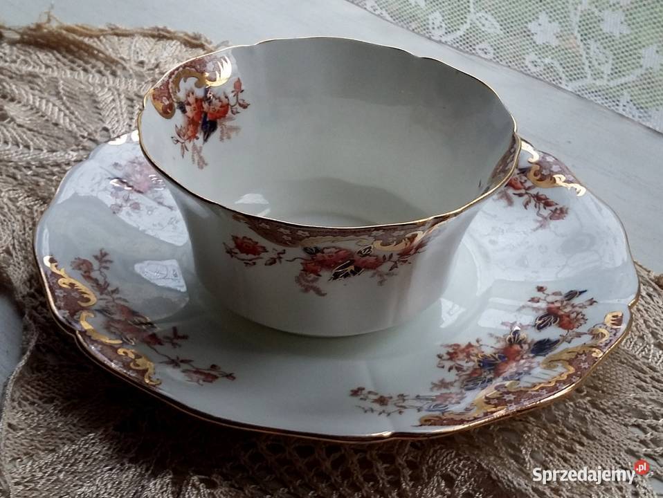 patera i miseczka komplet kostna porcelan E Gdańsk