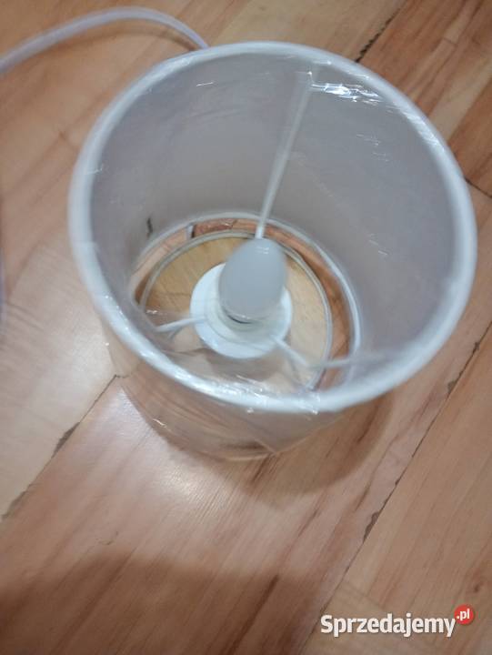 lampka nocna biurkowa stożek 1416 biała nowa LED Szczecin