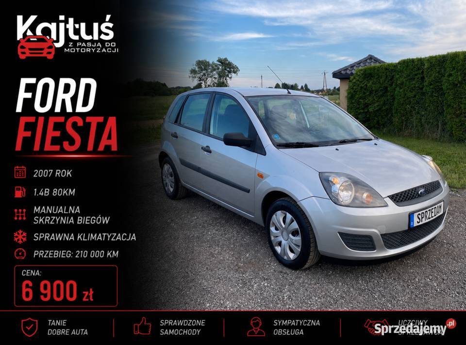 Ford Fiesta 2007R 14B ŁADNA Stan B Klima Zamość