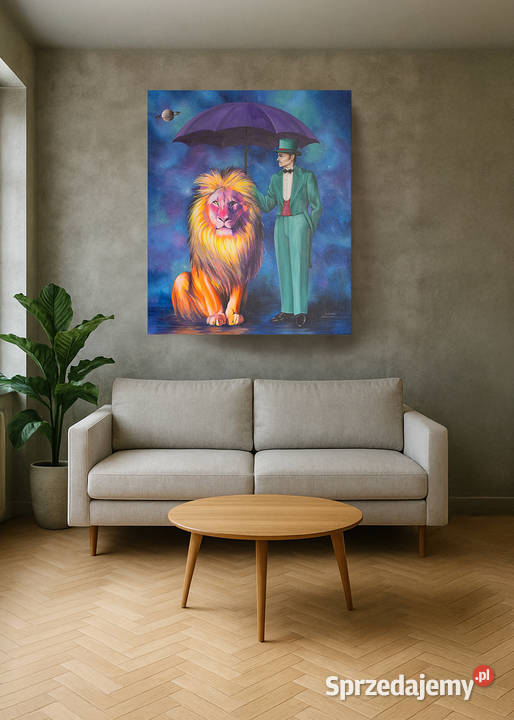 Obraz akryl na płótnie Tytuł Jego wysokość Lew mazowieckie Wesoła