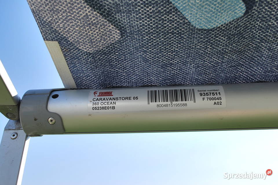ROLETAMARKIZA FIAMMA CARAVANSTORE 360 VAT marża Grzebowilk sprzedam