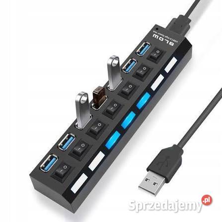 Hub USB 7 portów z wyłącznikami aktywny Elektronika Aleksandrów Kujawski