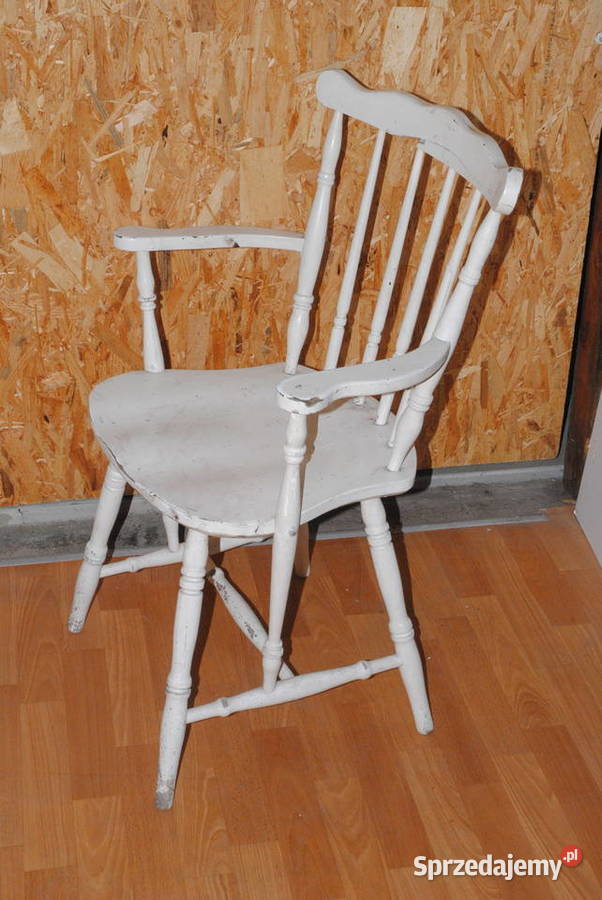 Stary fotel drewniany patyczak krzesło Łęczyca
