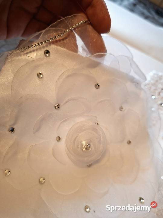 Torebka komunijna różyczka I rękawiczki Borów