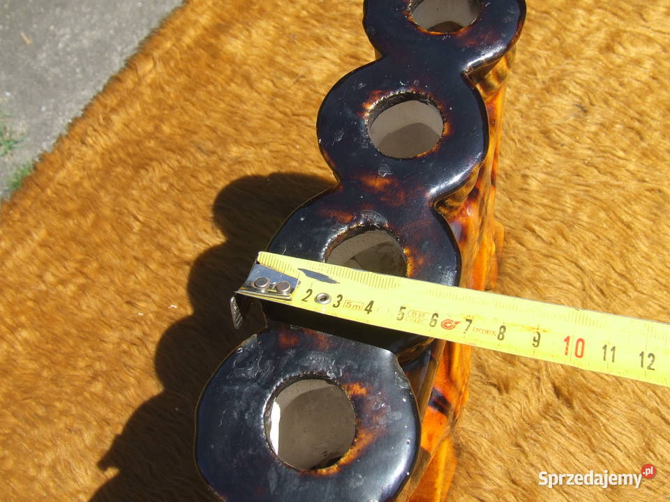 STARY KAMIONKOWY ŚWIECZNIK Porcelana i szkło małopolskie Nowy Sącz