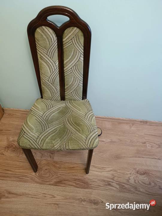 Stół dębowy rozkładany z krzesłami opolskie