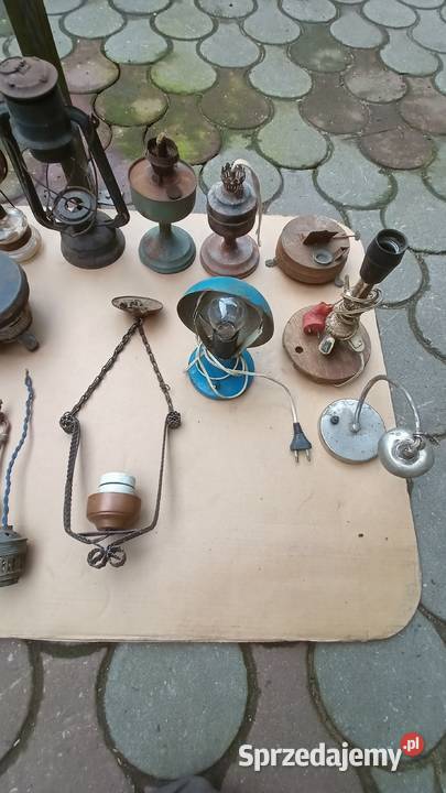 Stara lampa naftowa wisząca lampka biurkowa Antyki