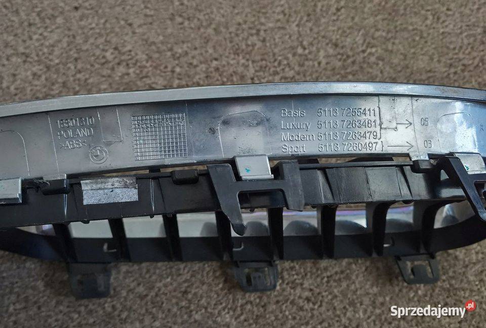 BMW 3 F30 F31 GRILLATRAPA NERKA CHROM LEWA 1219r osobowe Głogów