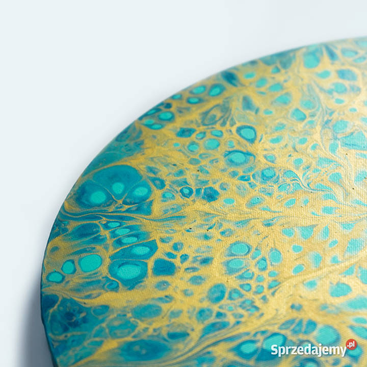 Okrągły obraz Serce Oceanu średnica 40 acrylic