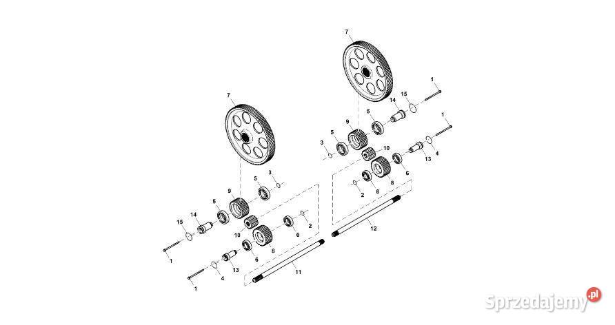 John Deere 9470RX Wał R561016 Oś przednia i
