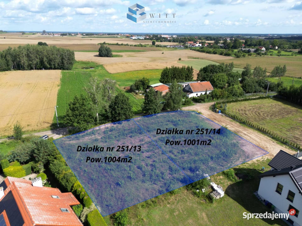 sprzedaży gruntu 1001m2 Ostróda warmińsko-mazurskie