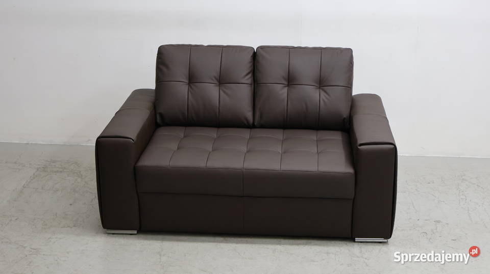 2 osobowa sofa kanapa brązowa SKÓRA naturalna 158cm