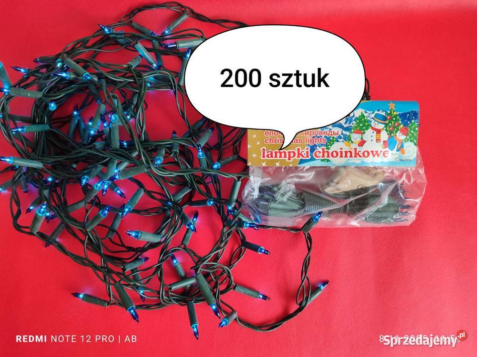 Lampki choinkowe 200 niebieskie dekoracje śląskie Katowice