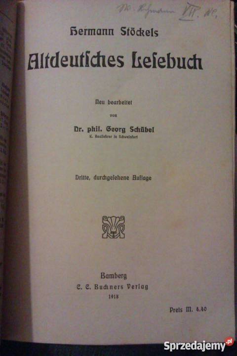 Altdeutiches lelebuch 1918r