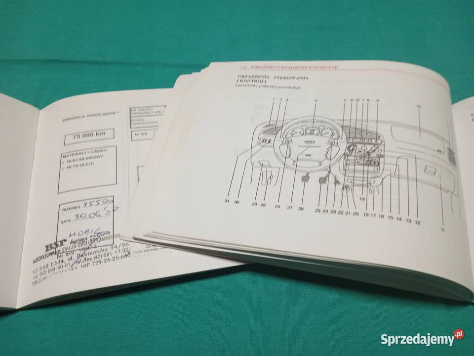 DAEWOO LANOS Instrukcja Obsługi książka Łódź