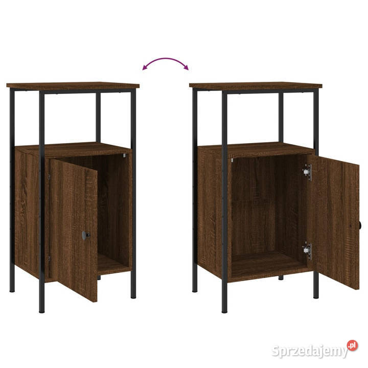 Szafki nocne 2 brązowy dąb 41x31x80 WM825932 Warszawa
