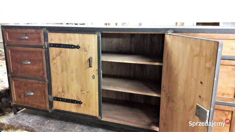 Szafka LoftKomoda industrialna RTVLoftMeble 200cm Meble