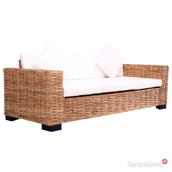 3osobowa sofa ogrodowa z naturalnego rattanu Warszawa